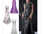 Sewing Pattern for Womens Evening Dress, Formal Dress Pattern, Evening Gown, Prom Dress, Fitted Dress, McCalls 7865, Size 6-14 14-22, Uncut