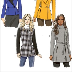 Sewing Pattern for Womens Jacket, Belted Jacket, Button Front Jacket, Fitted Jacket, Princess Seam Coat, Butterick 6104, Size 16-24