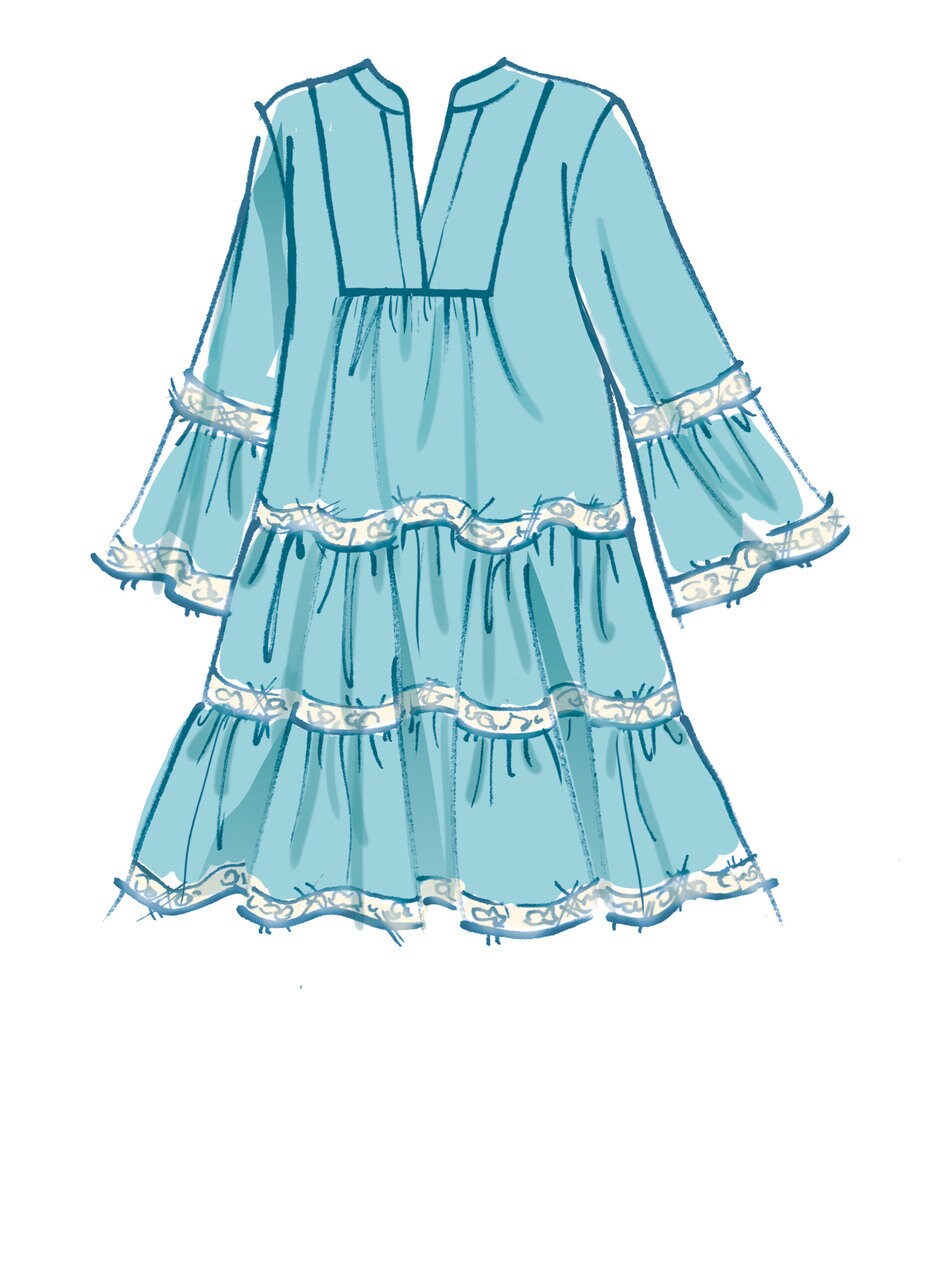 Easy Sewing Pattern for Womens Dress, Tiered Dress Pattern, Summer ...