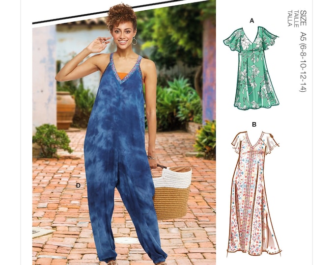 Sewing Pattern for Womens Jumpsuit and Dress Pattern Maxi - Etsy
