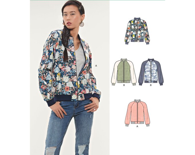 Sewing Pattern for Womens Jacket, Zip Front Jacket, Womens Coat Pattern ...