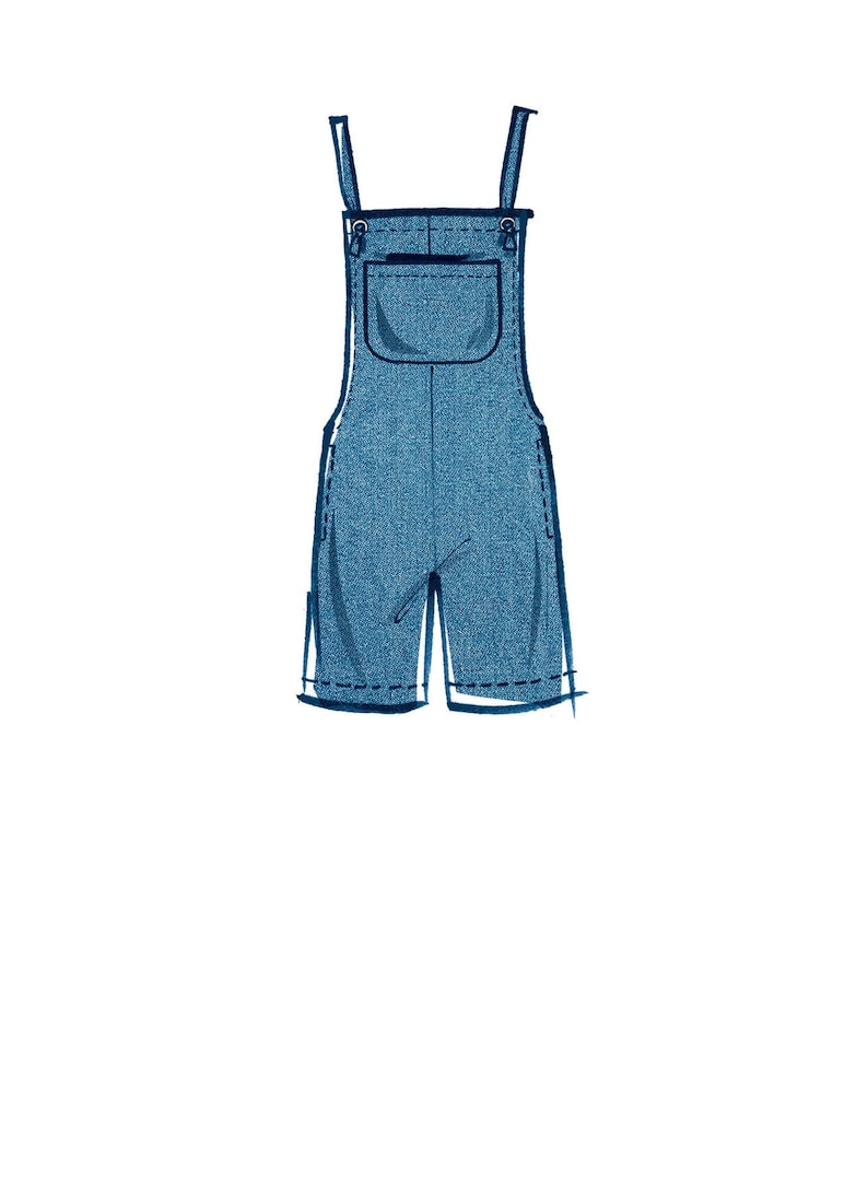 Sewing Pattern for Womens Overalls, Romper Pattern, Tie Shoulder Jumpsuit, Learn to Sew McCalls 8204, Size XS-M and L-XXL, Uncut FF image 4