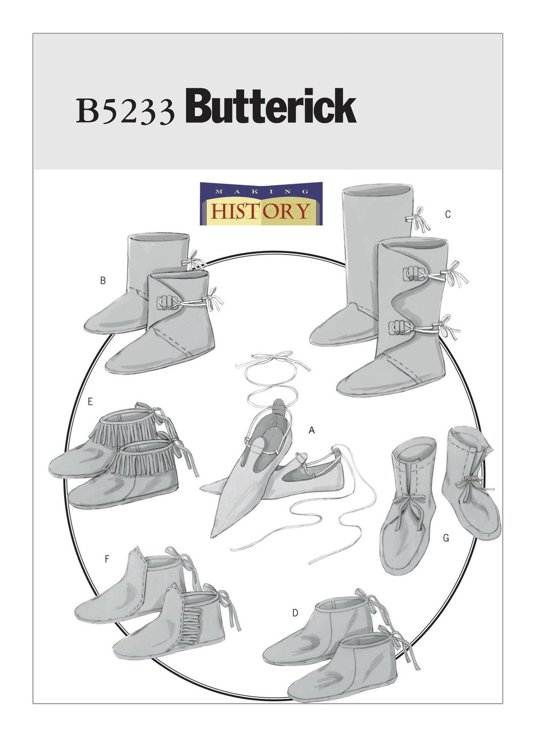 Sewing Pattern for Women's and Mens Costume Shoes, Historical Boots ...