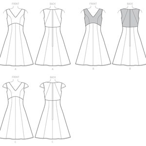 Easy Sewing Pattern for Women's Dress Fit and Flare - Etsy