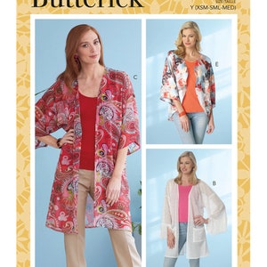 Butterick B6176 Pattern for Misses Open Front Kimono - Etsy México