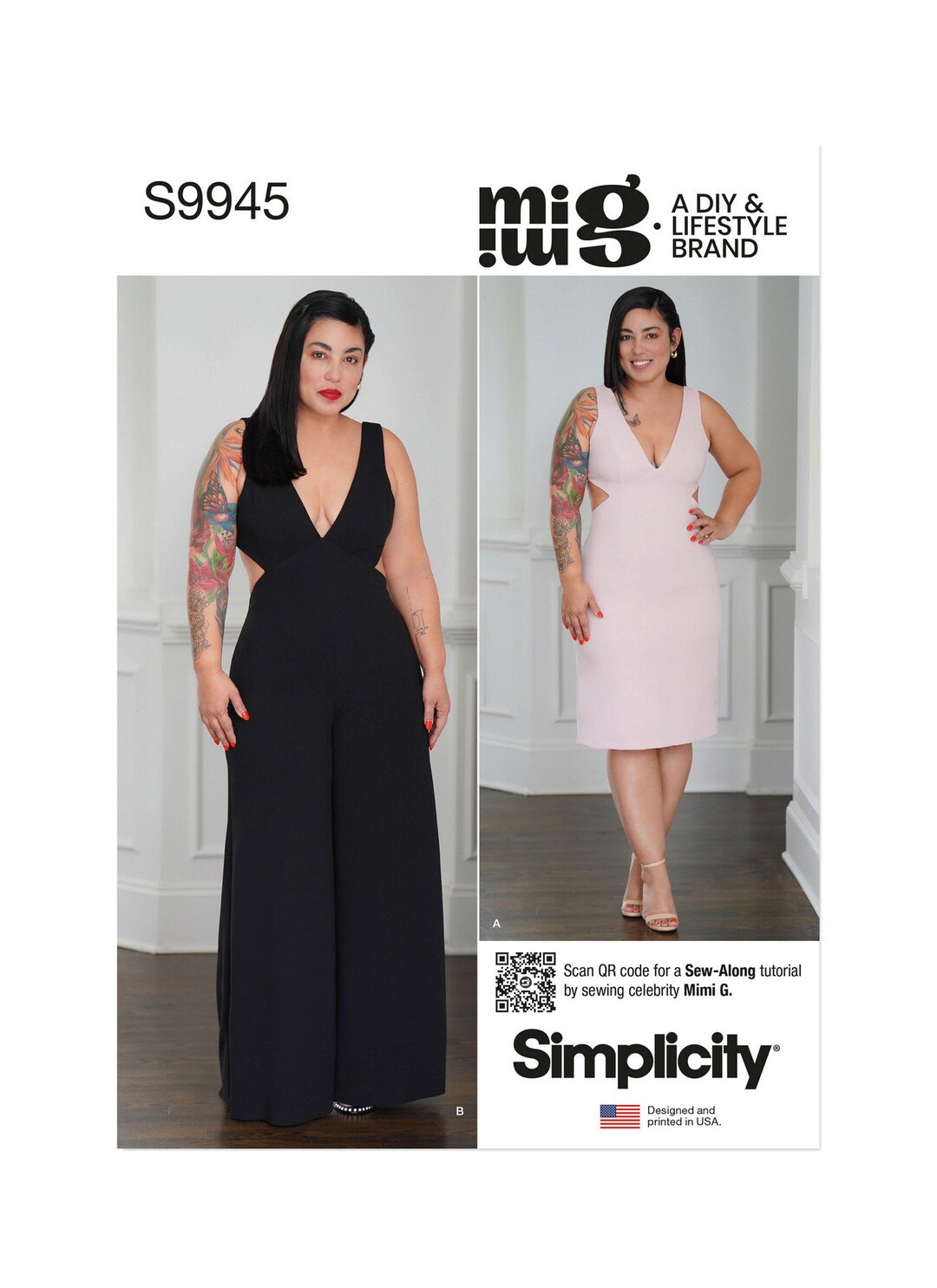 Patron De Couture Simplicity S9434 - Robes Style Régence Pour Femmes Taille 38-46 | Blanc