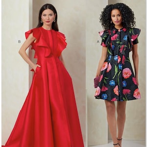 Vogue Sewing Pattern for Women&#39;s Dress, Maxi Dress, Formal Dress, Prom Dress, Fit and Flare Dress, Vogue 2087, Size 6-14 16-24, Uncut FF