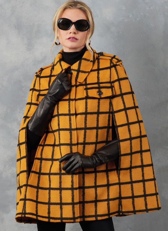 Vogue Sewing Pattern for Womens Cape Jacket, Womens Cape