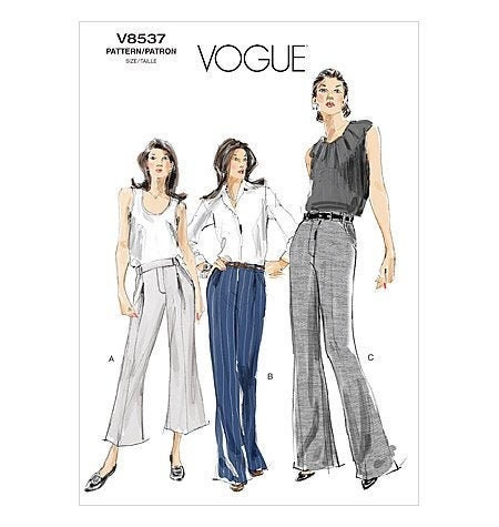 Easy Vogue Sewing Pattern for Womens Pants, Womens Trousers, Cropped Pants  Pattern, Vogue 8537, Size 16-22, Uncut and FF -  Canada