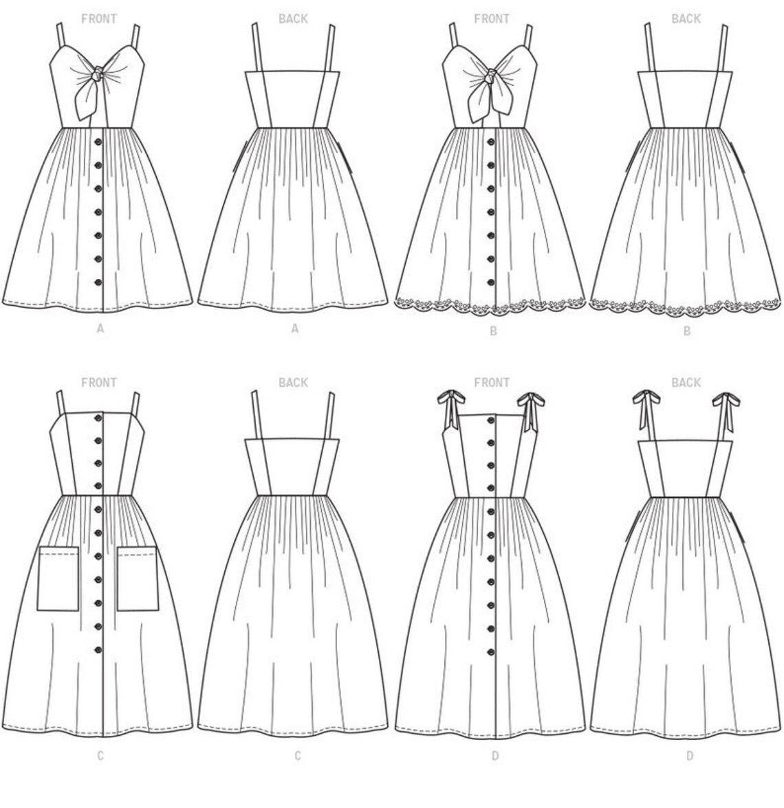 Easy Sewing Pattern for Women's Dress Button Front Dress Etsy