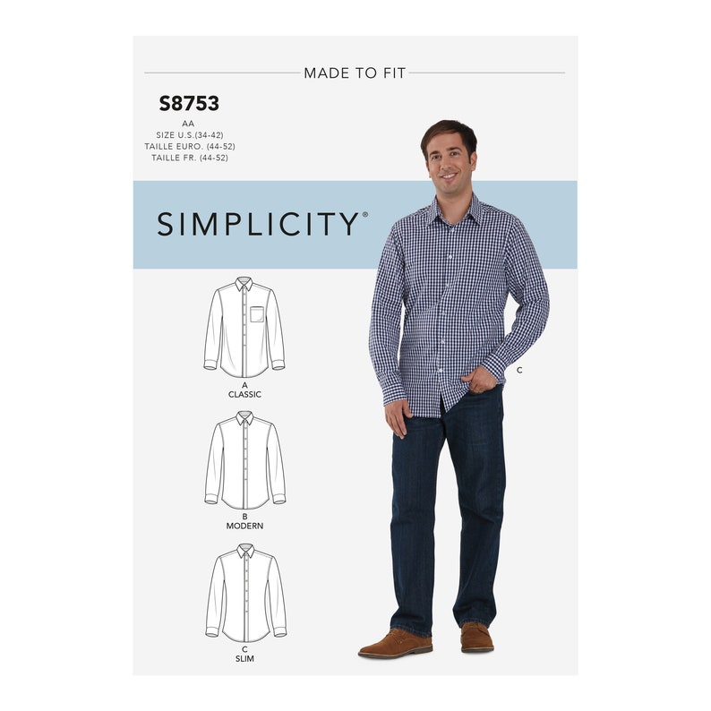 Sewing Pattern For Men s Button Up Shirt Mens Long Sleeve Etsy sewing-pattern-for-men-s-button-up-shirt-mens-long-sleeve-etsy