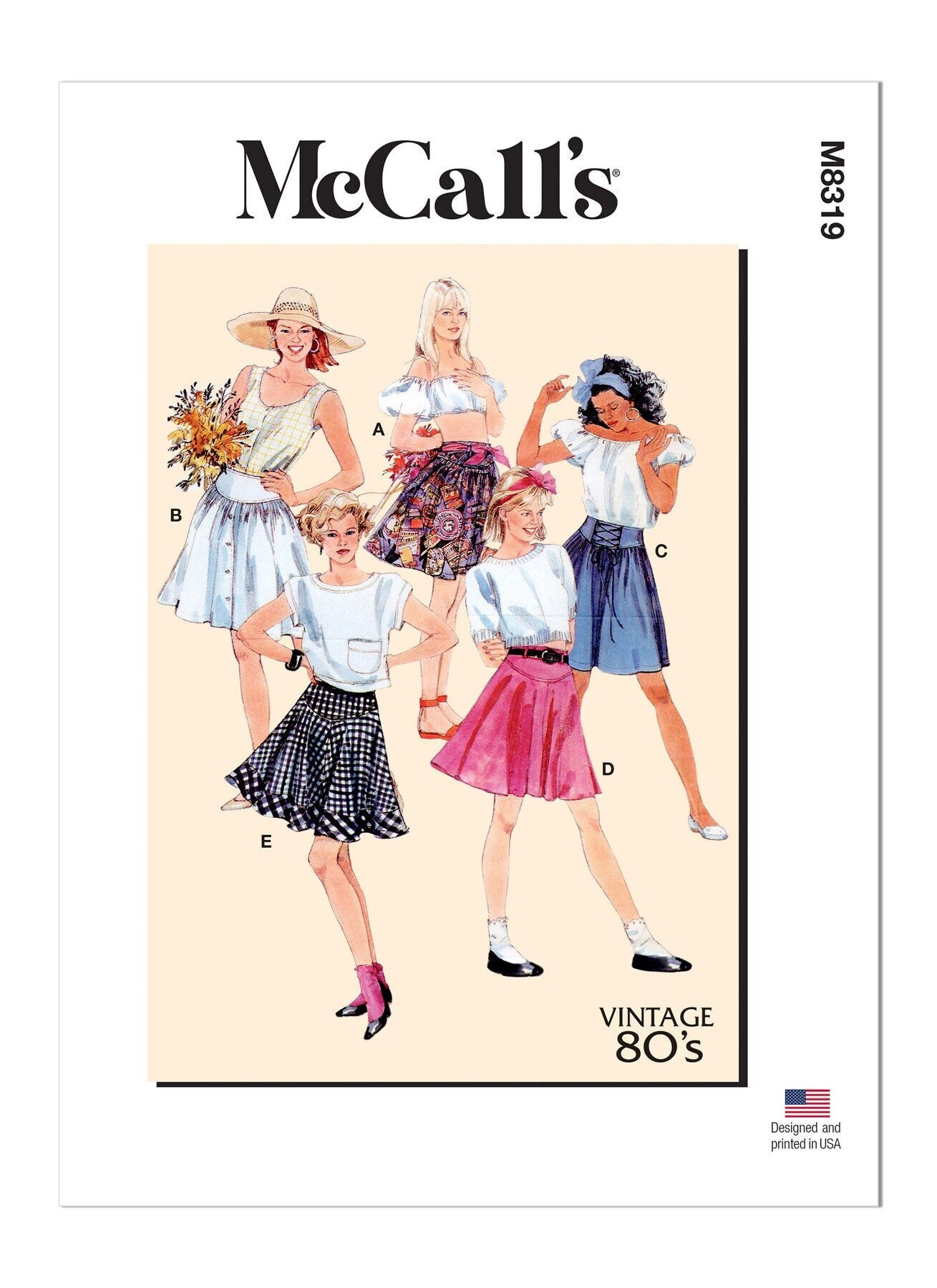 Sewing Pattern for Womens Skirts, High Waisted Skirt, Flared