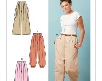 Vogue Sewing Pattern for Women's Pants, High Waisted Pants, Trousers, Tapered  Pants, New Vogue 1848, Size 8-16 and 16-24, Uncut FF 