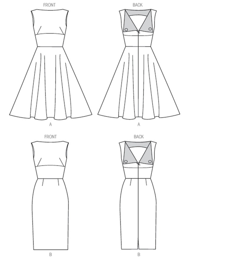 Easy Sewing Pattern for Women's Dress, Formal Dress, Fit and Flare ...