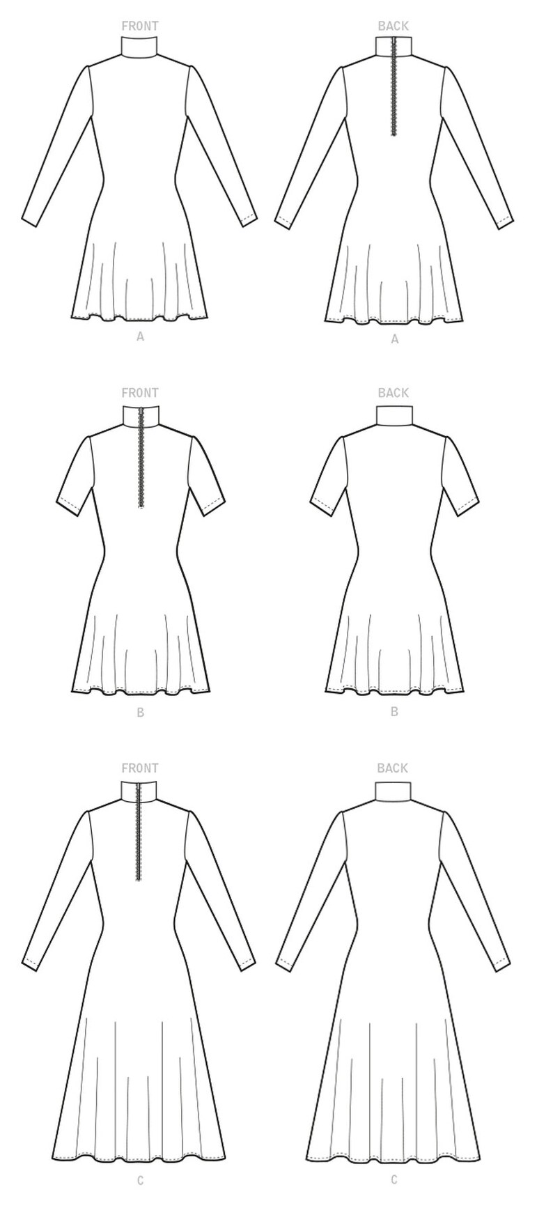 Sewing Pattern for Women's Dress Long Sleeve Dress Etsy