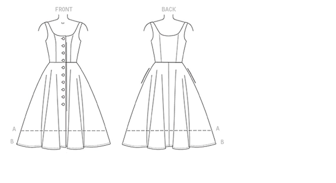 Vogue Sewing Pattern for Womens Dress Button Front Dress Etsy