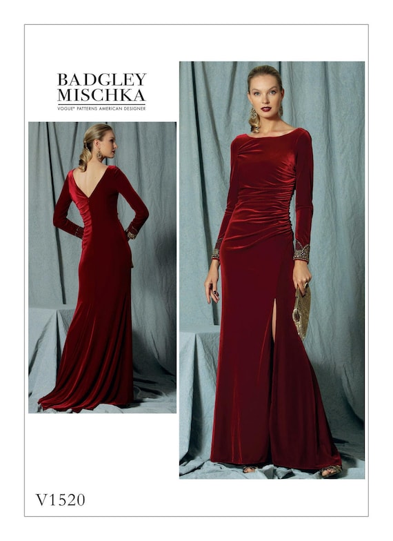 vogue patterns evening dresses Vogue Sewing Pattern V2061 Vintage Evening Dress with Stole 1950s –  Schnittmuster-Online