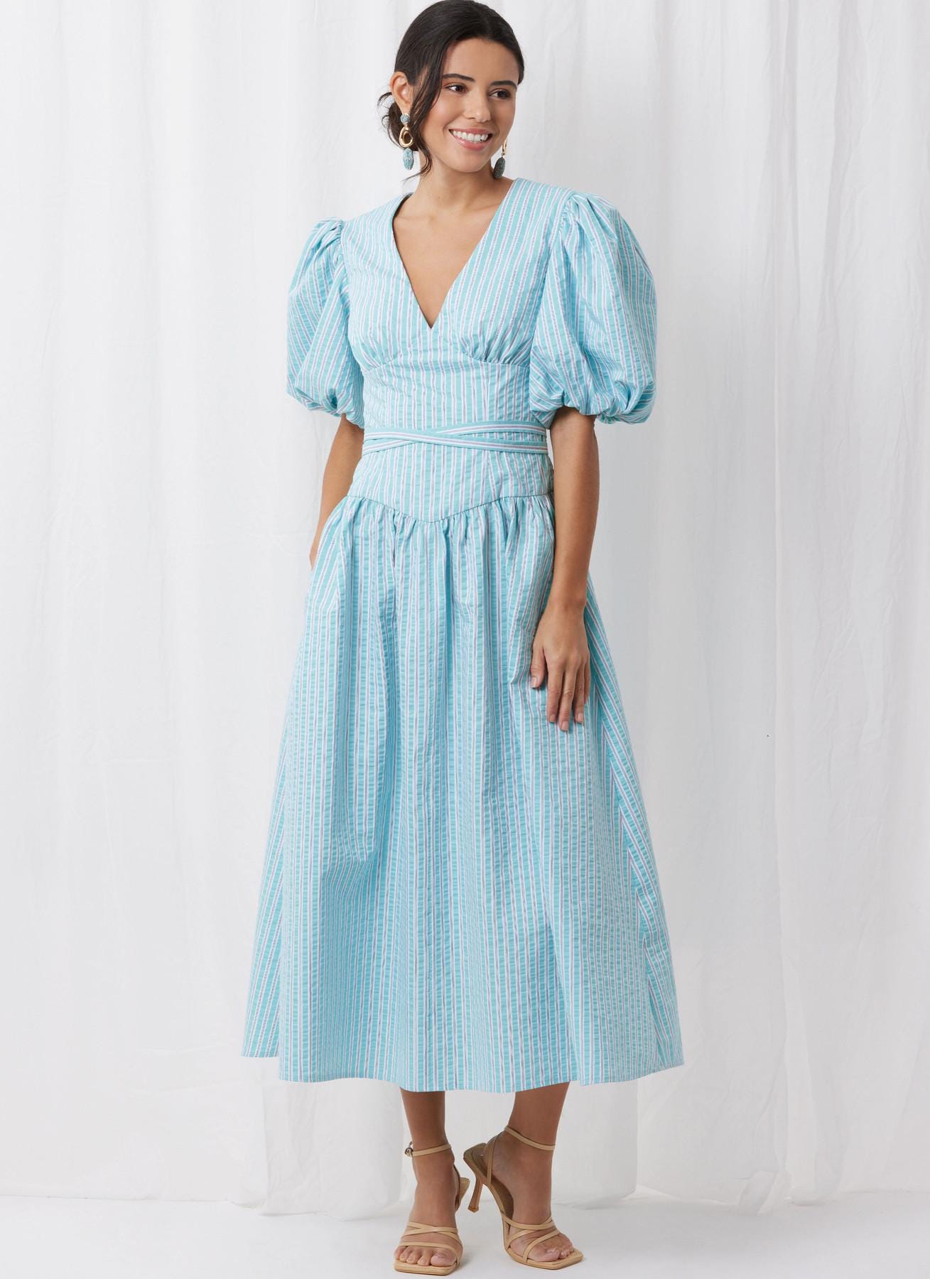 fit and flare dress pattern simplicity Sewing Pattern for Women's Dress, Fit and Flare Dress, V Neck Dress, Midi  Dress, Summer Dress, Simplicity 3096, Size 10-18 20W-28W