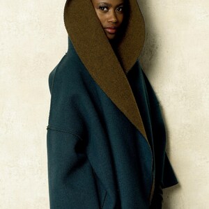Patron de couture Vogue pour veste femme, veste à col châle, veste oversize, veste portefeuille, Vogue 8930, taille XS-M et L-XXL, FF non coupé image 6