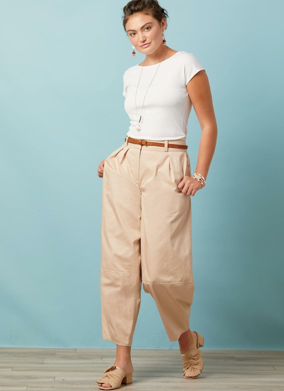 Sewing Pattern for Women's Pants, Wide Leg Pants, Cargo Pants