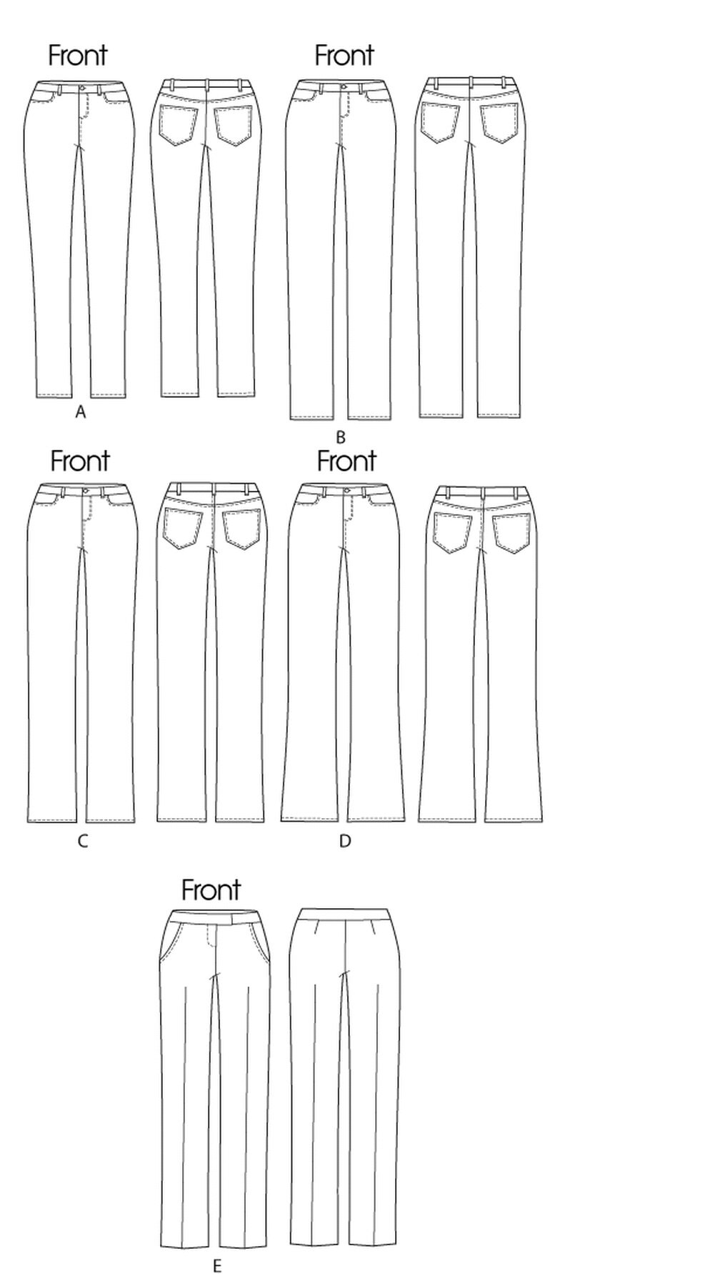 Womens Pants Straight Leg Jeans Bootcut 