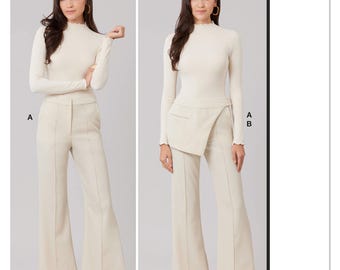 Sewing Pattern for Womens Pants, Wide Leg Pants, Flared Pants, Formal Pants, High Waisted Pants, McCalls 8632, Size 6-18, Uncut FF
