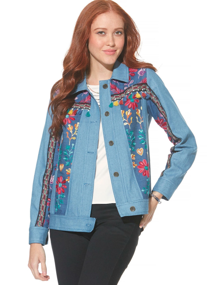 Sewing Pattern for Womens Jacket, Jean Jacket Pattern, Denim Jacket ...