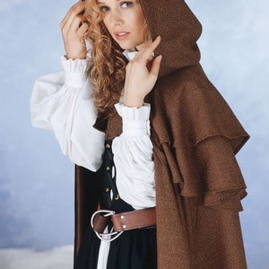 Sewing Pattern for Womens Cape, Costume Cape, Hooded Cape, Floor Length ...