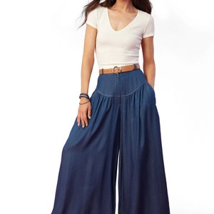 Easy Sewing Pattern for Womens Pants and Shorts, Wide Leg Pants, High ...