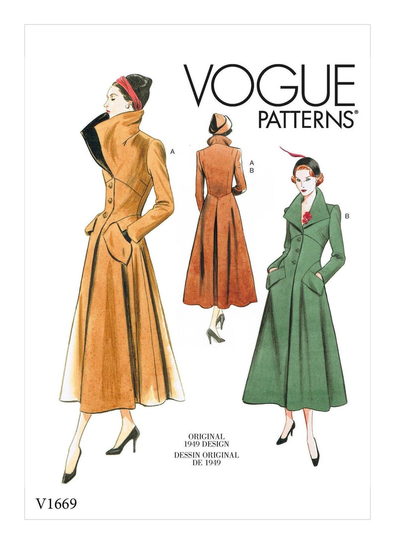 Vogue Sewing Pattern for Womens Jackets Vintage Style Jacket Etsy