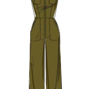 Sewing Pattern for Womens Jumpsuit and Romper Pattern, Zip Front ...