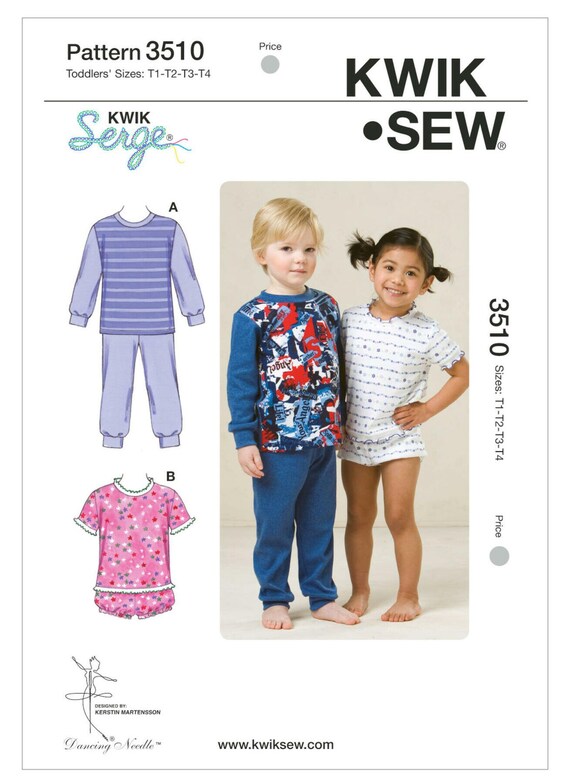 Sewing Pattern for Children's Pajamas Toddler Girls or | Etsy