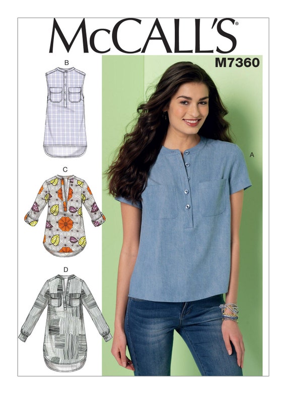 Sewing Pattern for Womens Tops Short or Long Sleeve Tops - Etsy