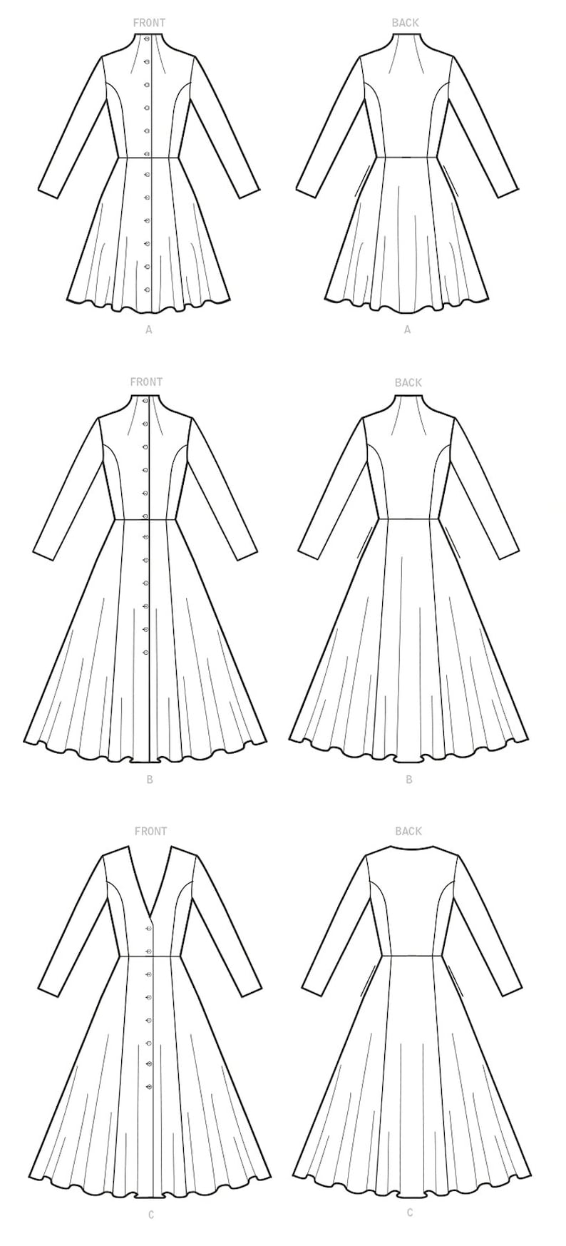 Sewing Pattern for Womens Princess Seam Jacket, Button Front Jacket ...