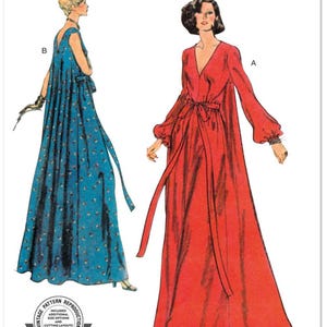 Vogue Sewing Pattern for Women&#39;s Dress, Maxi Dress, 70s Dress, Evening Gown, Summer Dress, Caftan, Vogue 2124, Size 8-14 14-20, Uncut FF