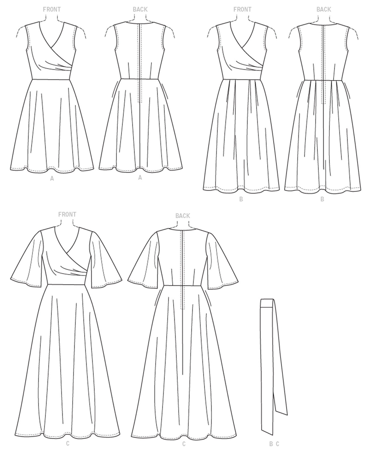 Easy Sewing Pattern for Women's Dress Fit and Flare Dress - Etsy