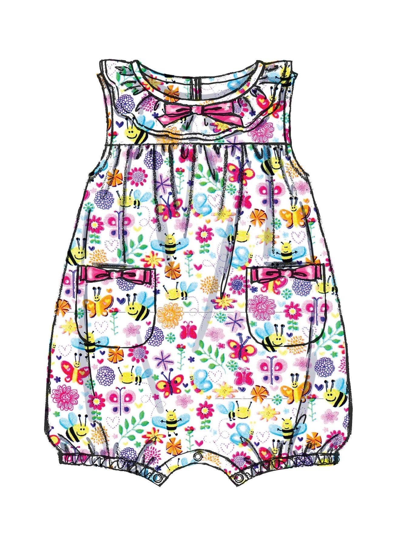 Sewing Pattern for Newborn Baby Rompers, Newborn Baby Clothing, Infant ...