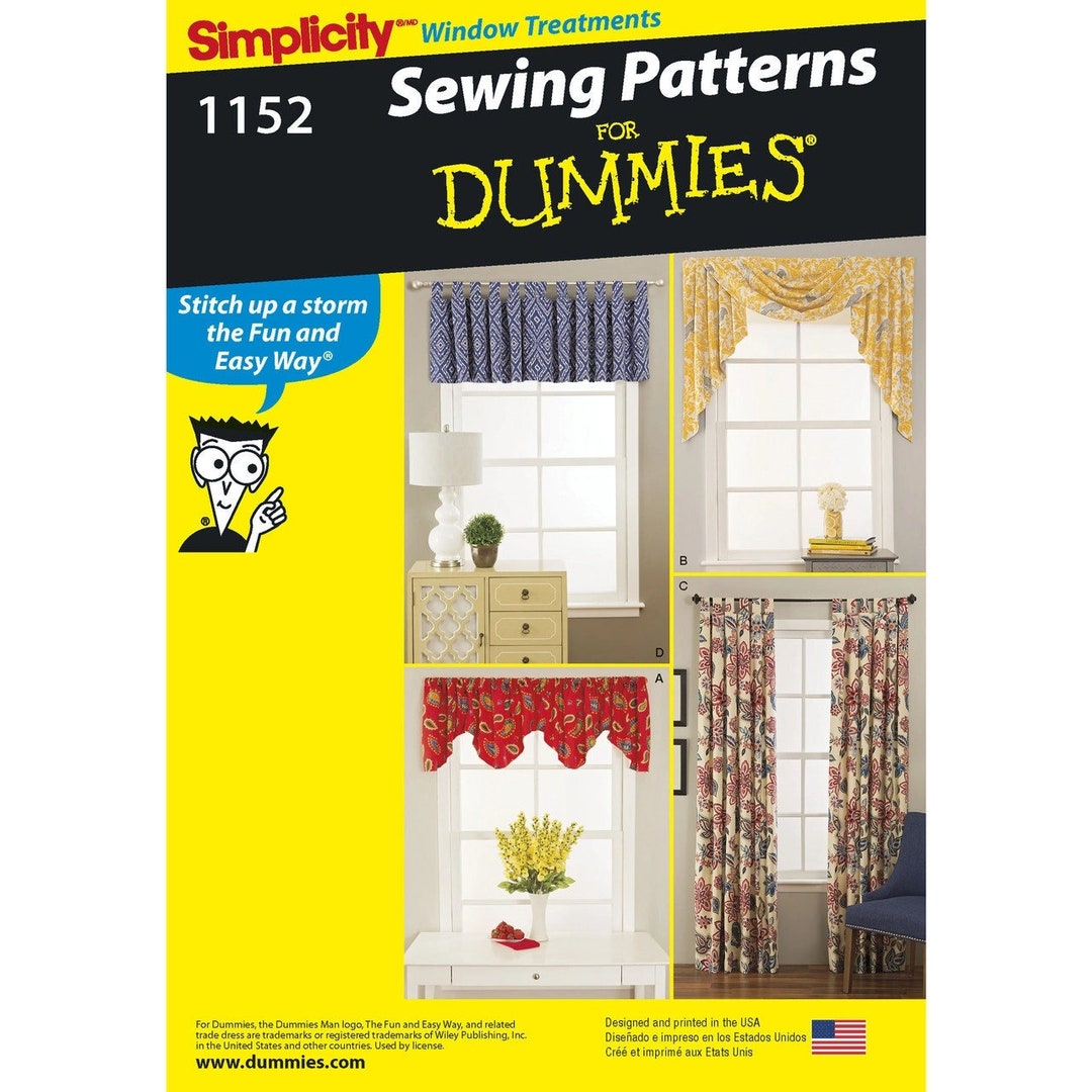 Sewing Pattern for Window Valances and Window Curtains, Panel Curtain ...
