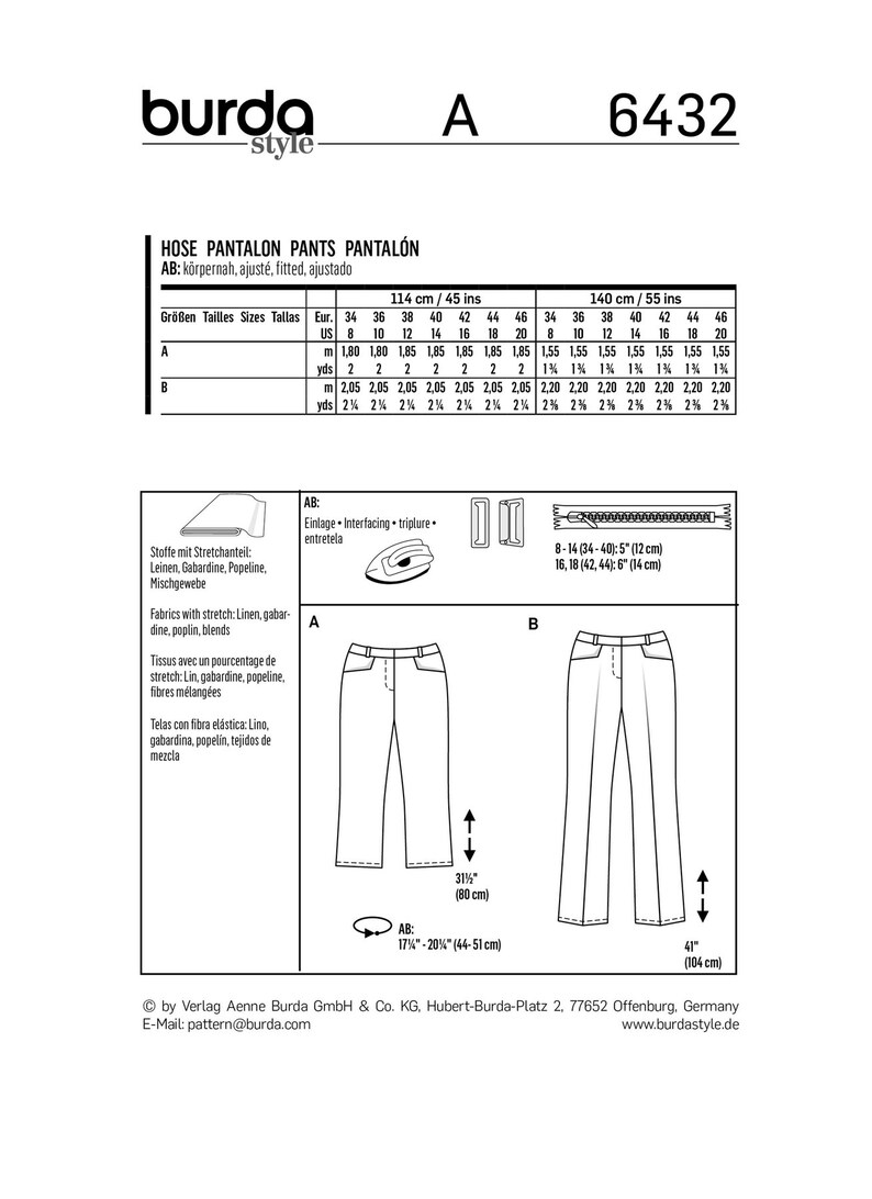 Sewing Pattern for Womens Pants, Cropped Pants, Trousers, Dress Pants ...