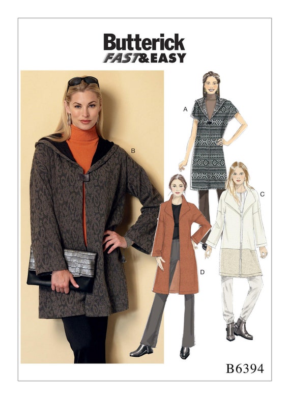 Easy Sewing Pattern for Women's Jacket Long Coat Pattern | Etsy