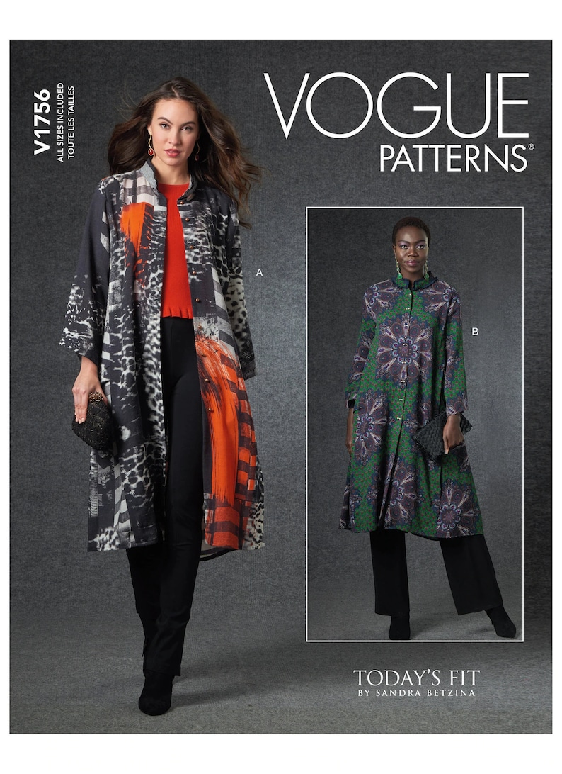 Easy Vogue Sewing Pattern for Womens Duster Jacket Womens Etsy