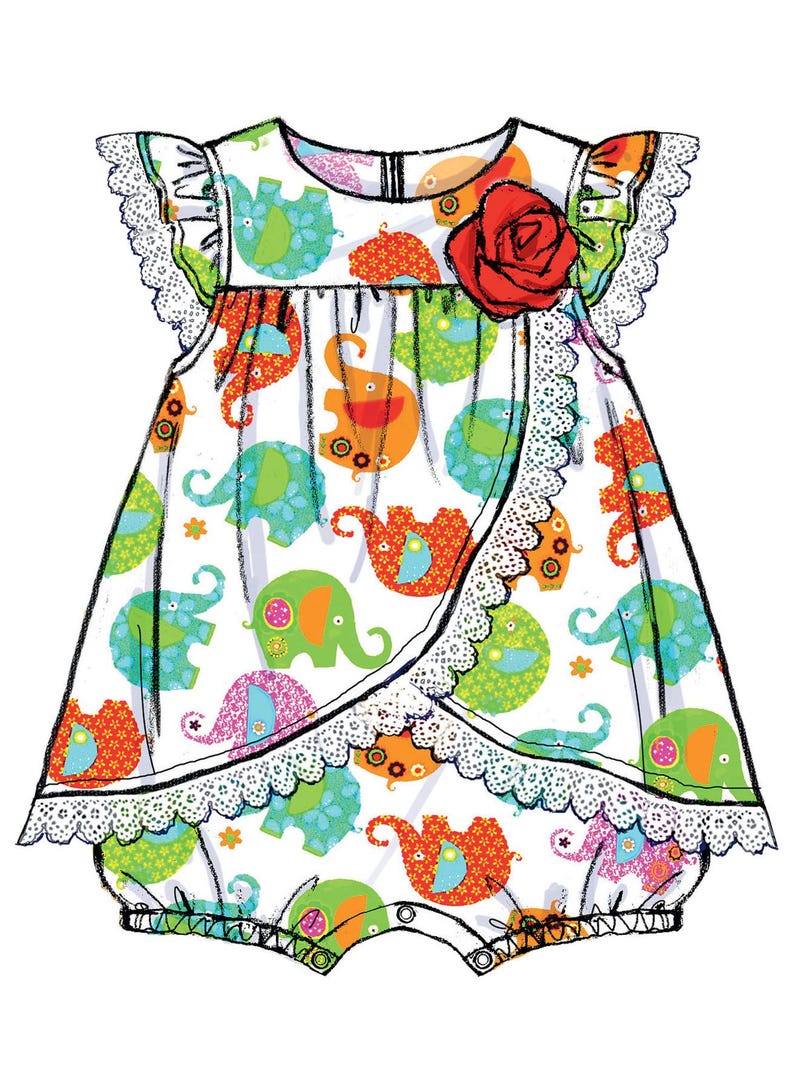 Sewing Pattern for Newborn Baby Rompers, Newborn Baby Clothing, Infant ...