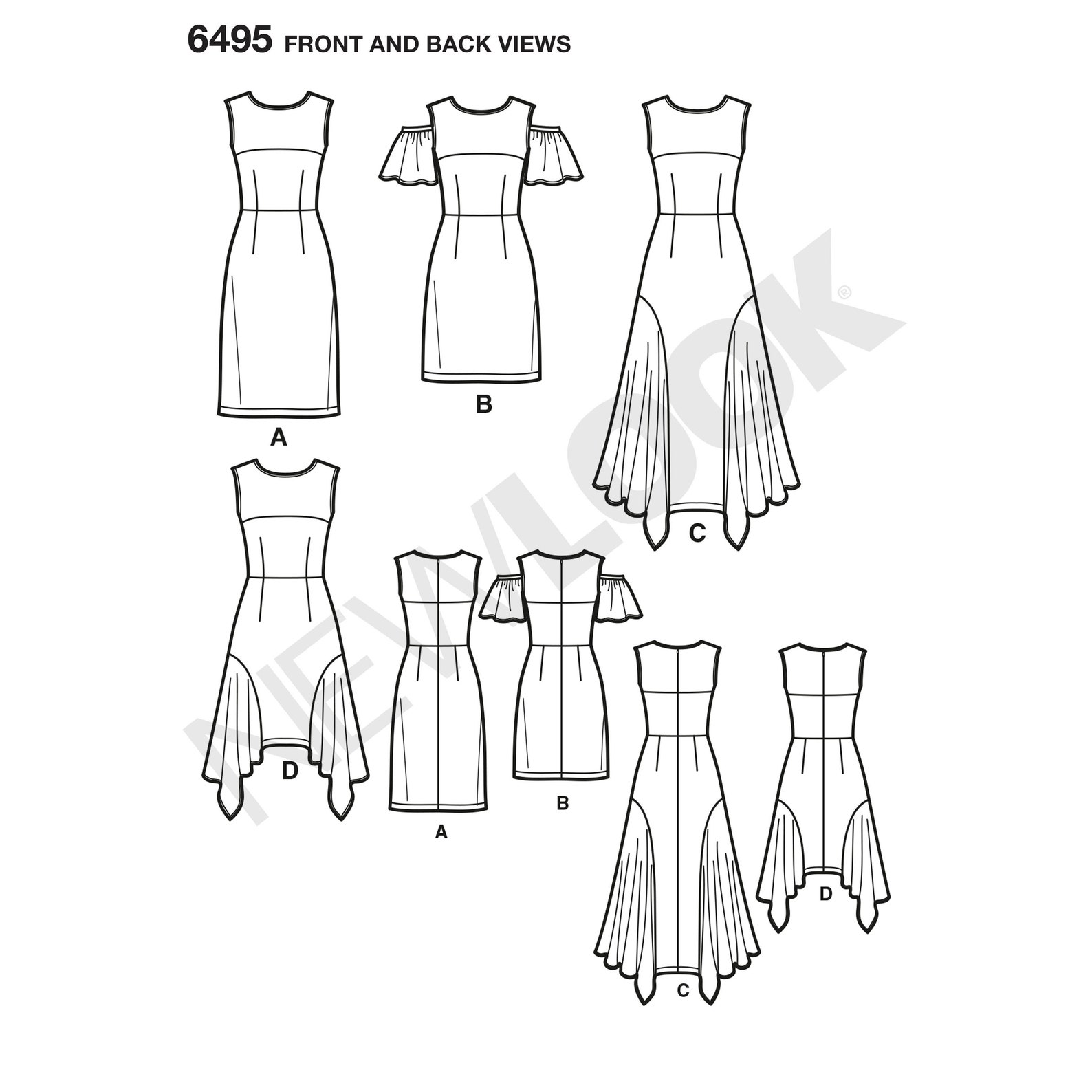 Sewing Pattern for Womens Knit Dress Asymmetrical Dress Etsy