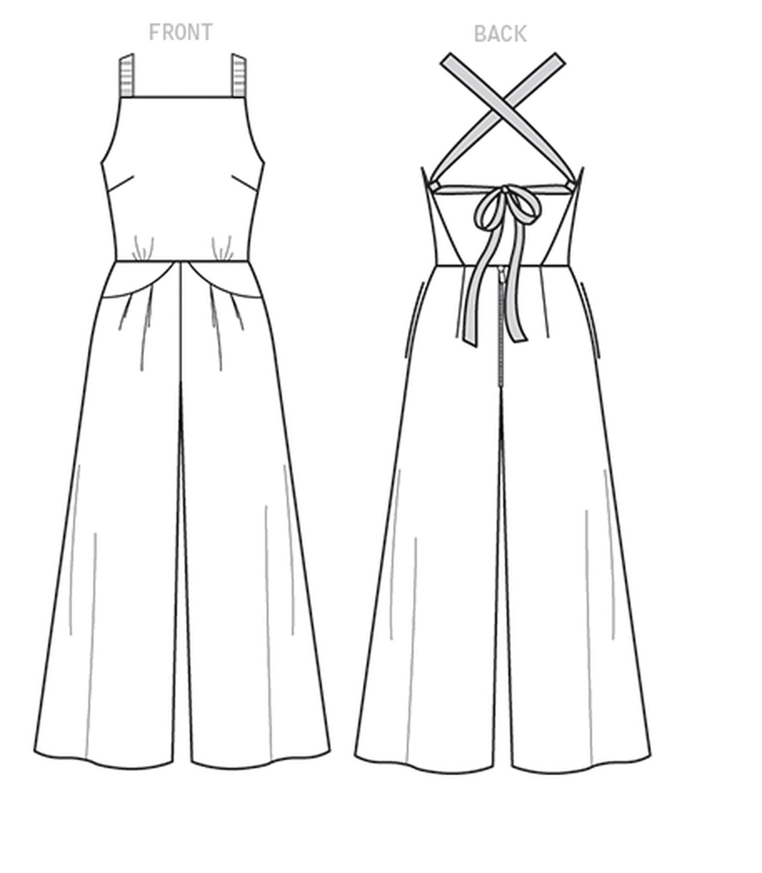 Vogue Sewing Pattern for Women's Jumpsuit Wide Leg | Etsy