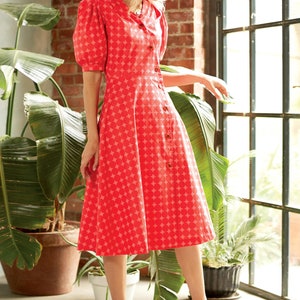 Easy Sewing Pattern for Women's Dress Puff Sleeve Dress - Etsy