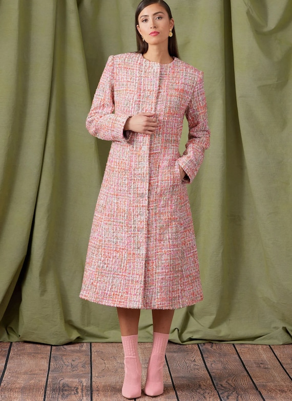 Vogue Sewing Pattern for Womens Jacket, Winter Coat, Lined