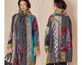 Vogue Sewing Pattern for Women's Jacket, Snap Front Jacket Pattern, Patchwork Jacket, Vogue 1816, Size XS-XL, Uncut and FF