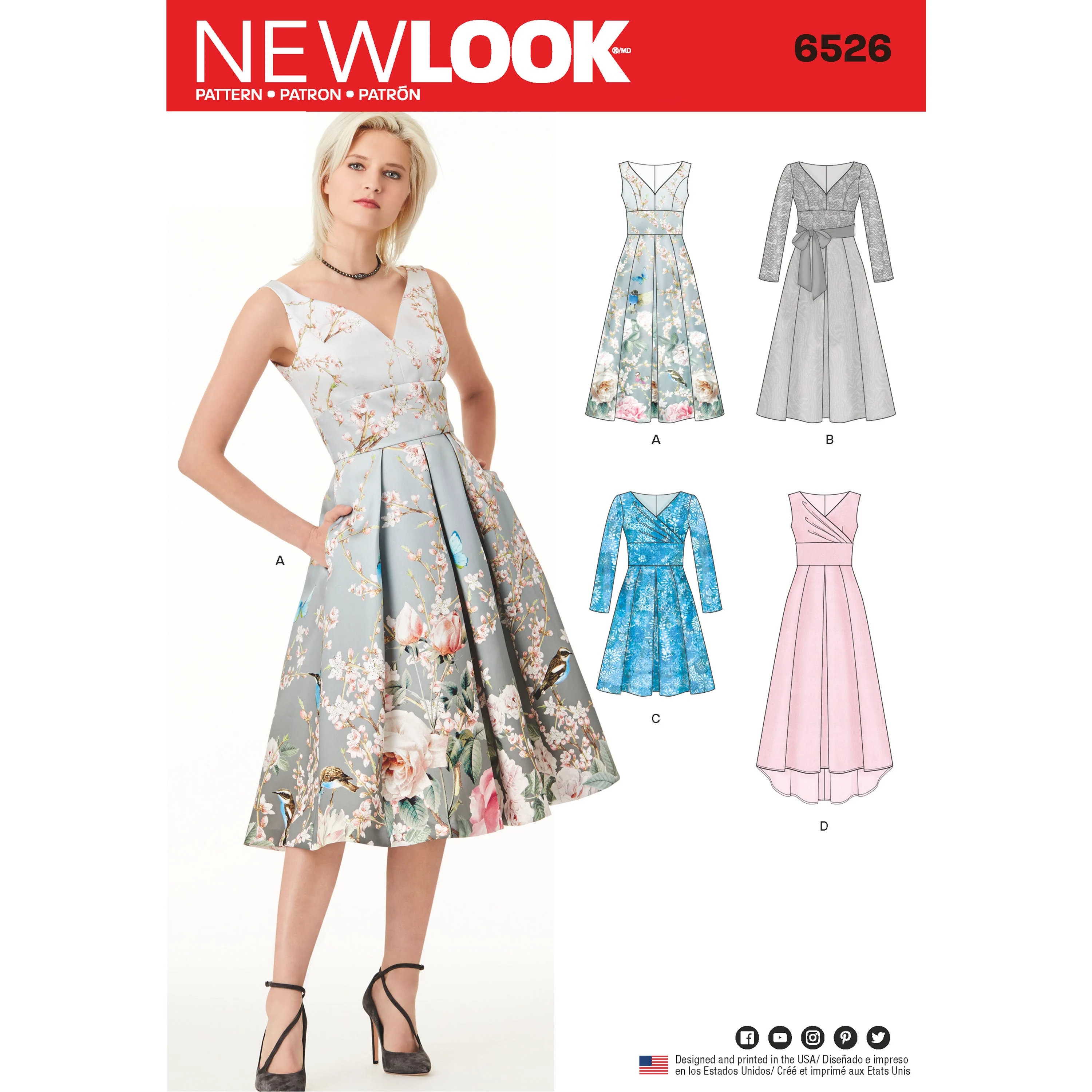 Sewing Pattern for Women's Dress, Evening Dress, Formal Dress