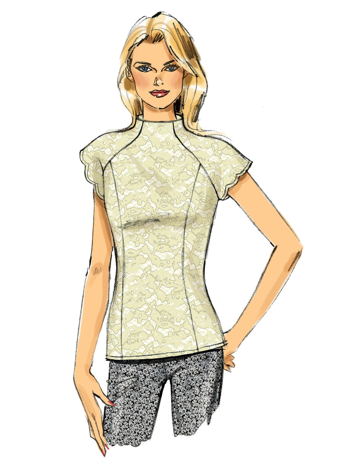 Easy Sewing Pattern for Women's Tops Fitted Tops Swan | Etsy