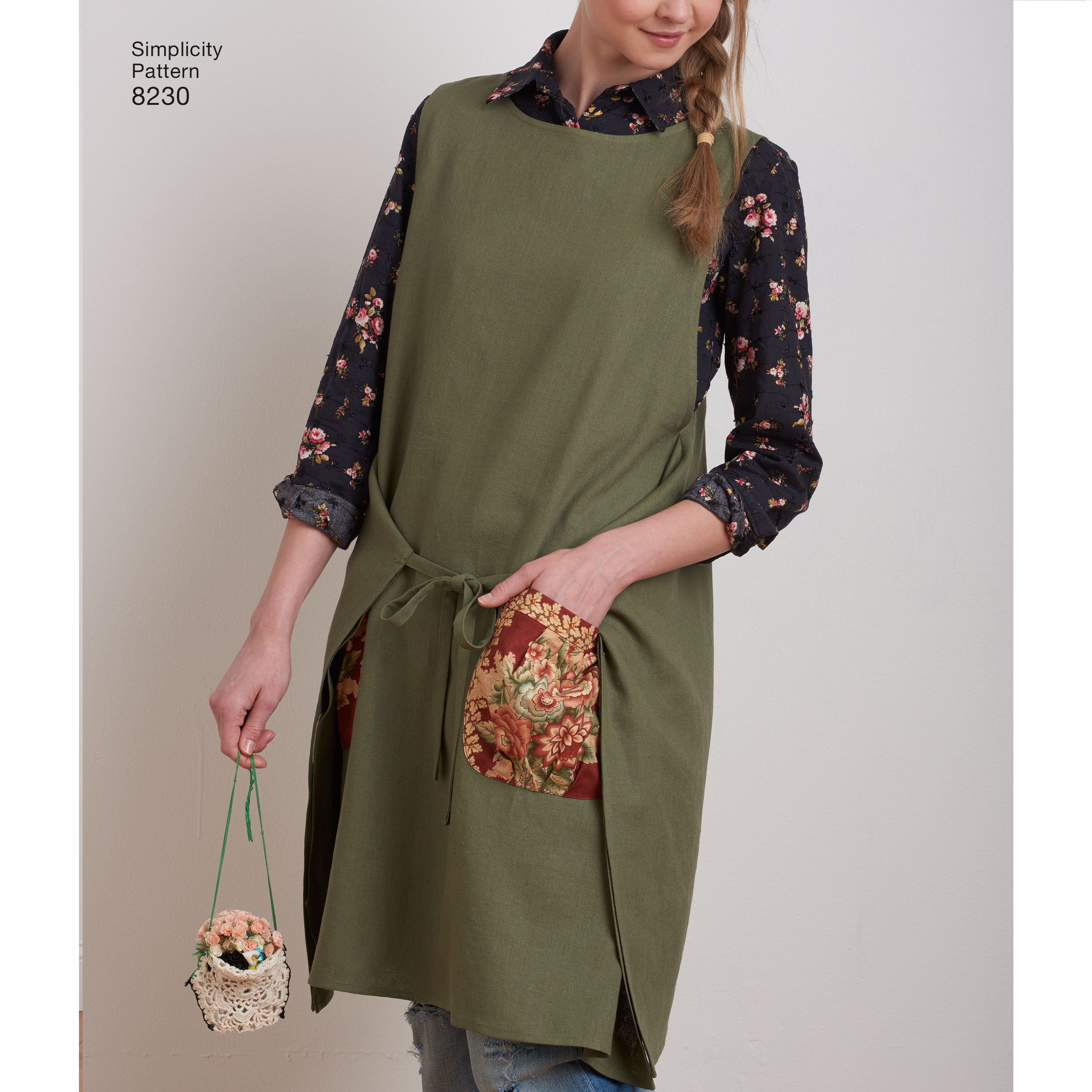 Sewing Pattern for Women's Aprons, Pullover Apron, Gardening Apron ...